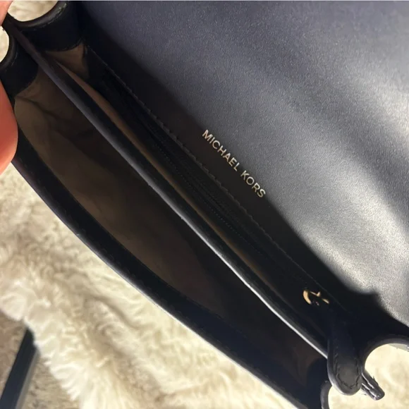 Authentic Michael Kors Blue Crossbody with Silver Hardware - Picture 3 of 4